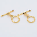 Antique Gold Plated Toggle T Bar Clasps