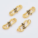 Antique Gold Plated Bali S Hook Clasps