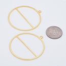 Gold Plated Circle Earring Connector Charm Hoops