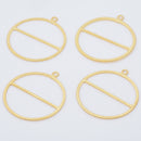 Gold round earring connector link charms for earring makings 