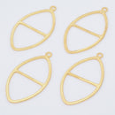 Gold Marquise Components Earring, Earring Connectors  for jewelry making