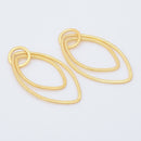 Gold Plated Marquise Earring Connector Chandelier Charms