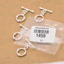 Silver Plated Toggle T Bar Rope Bali Clasps