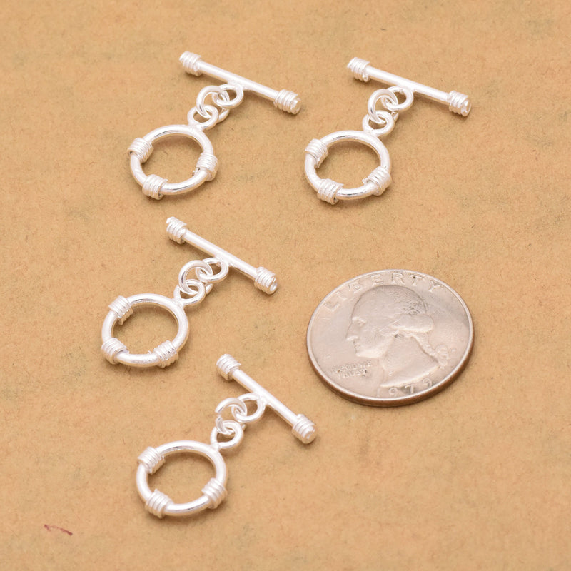 Silver  Rope Toggle Clasps For Jewelry Makings