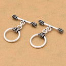 Silver Plated Antique Toggle T Bar Clasps