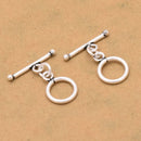 Antique Silver Plated Toggle T Bar Clasps - 13mm