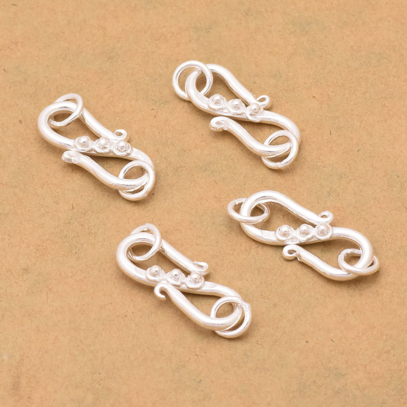 Silver S Bali Clasps For Jewelry Makings 