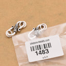 Antique Silver Plated S Hook Bali Clasps - 28mm