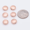 Rose Gold Plated 12mm Saucer Spacer Beads