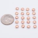Rose Gold Plated 6mm Saucer Spacer Beads