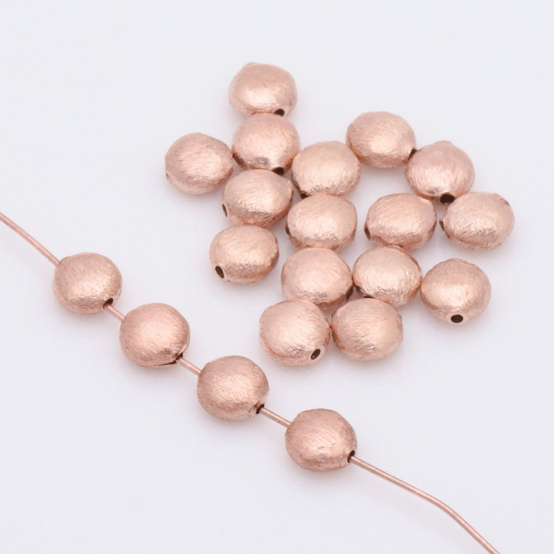 Rose Gold Saucer Beads For Jewelry Makings 
