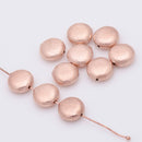 Rose Gold Saucer Beads For Jewelry Makings 