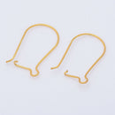 Gold Kidney Ear Wire Ear Hooks Parts For Earring Makings