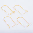 Gold Kidney Ear Wire Ear Hooks Parts For Earring Makings