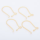 Gold Kidney Ear Wire Ear Hooks Parts For Earring Makings