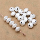 Silver Brushed Bicone Saucer Beads For Jewelry Makings 