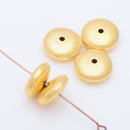 Gold Brushed Saucer Beads For Jewelry Makings 