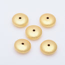 Gold Plated 14mm Saucer Spacer Beads