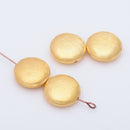 Gold Brushed Saucer Beads For Jewelry Makings 