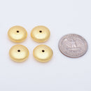 Gold Plated 16mm Saucer Spacer Beads