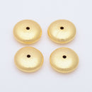 Gold Plated 16mm Saucer Spacer Beads