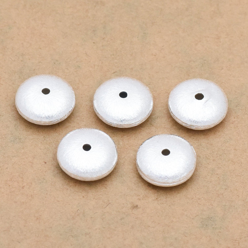 Silver Plated 14mm Saucer Spacer Beads