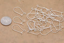 Silver Plated Kidney Ear Wires Hooks - 28mm