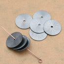 Black / Gunmetal Brushed Flat Spacers Heishi Disc Beads For Jewelry Makings 
