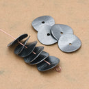 Black Brushed  Spacers Wavy Heishi Disc Beads For Jewelry Makings