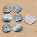 Black Gunmetal Plated Wavy Disc Spacer Beads - 20mm