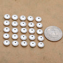 Silver Plated 8mm Saucer Spacer Beads