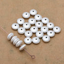 Silver Brushed Saucer Beads For Jewelry Makings 