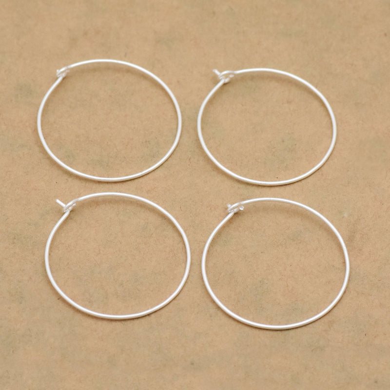 Silver Round Ear Wire Ear Hoops Parts For Earring Makings