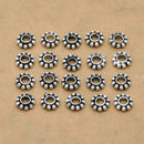 8mm Antique Silver Plated Daisy Heishi Spacer Beads