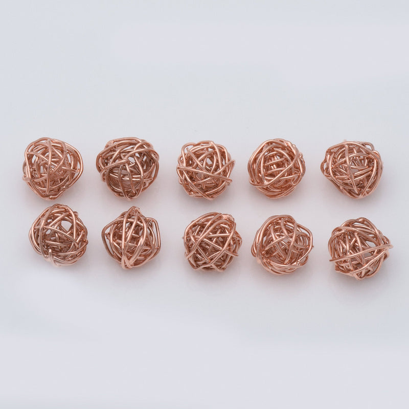 Copper Wire Round Ball Beads For Jewelry Makings 