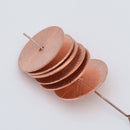 Copper Brushed Flat Spacers Heishi Disc Beads For Jewelry Makings 