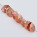 Copper Brushed  Spacers Wavy Heishi Disc Beads For Jewelry Makings