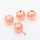 Copper Round Brushed Ball Beads For Jewelry Makings 