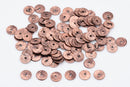 Antique Copper Flat Disc Heishi Spacer Beads - 8mm