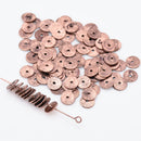 Copper Brushed Flat Spacers Heishi Disc Beads For Jewelry Makings 