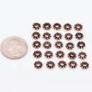 8mm Antique Copper Plated Daisy Heishi Spacer Beads