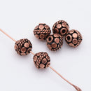Antique Bali Copper Beads Spacers For Jewelry Makings 