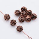 Antique Copper Bali Beads Spacers For Jewelry Makings 