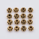 7mm Antique Gold Plated Bali Coil Shape Beads