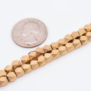 Raw Brass Faceted Diamond Cut Spacer Beads For Jewelry Makings 
