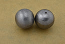 Black / Gunmetal Round Brushed Ball Beads For Jewelry Makings 