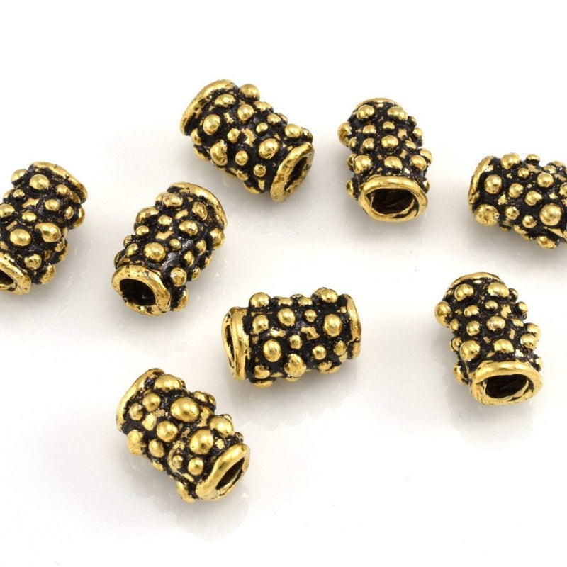Antique Gold Bali Spacers Barrel Beads For Jewelry Makings 