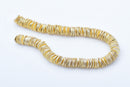Gold Brushed  Spacers Wavy Heishi Disc Beads For Jewelry Makings