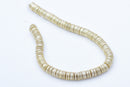 Gold Brushed Flat Spacers Heishi Disc Beads For Jewelry Making 