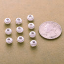 7mm Silver Plated Bali Spacer Beads